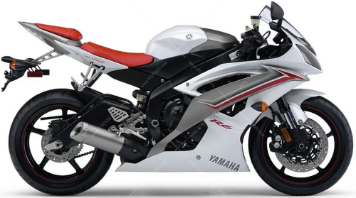Yamaha YZF R6 2009 White Grey fooqs naklejki stickers decals aufkleber adesivi adesivo autocollants