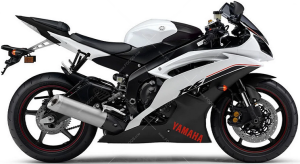 Yamaha YZF R6 2014 white 1 BWC1 RJ15 stickers decals