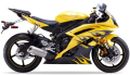 Yamaha YZF R6 2009 USA Yellow Special Edition fooqs naklejki stickers decals aufkleber adesivi adesivo autocollants