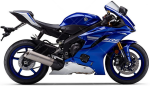 Yamaha YZF R6 2017 bleu C DPBMC RJ27 autocollants