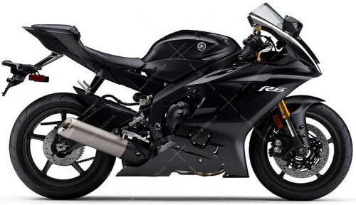 Yamaha YZF R6 2017 2019 Mat Dark Gray Metallic 6 MDNM6 fooqs naklejki stickers decals aufkleber adesivi adesivo autocollants