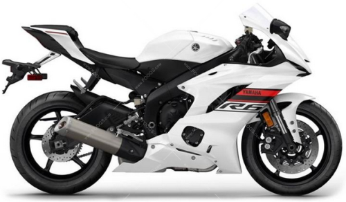 Yamaha YZF R6 2019 White Metallic 2 fooqs naklejki stickers decals aufkleber adesivi adesivo autocollants