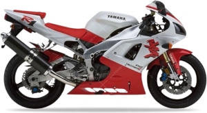 Yamaha YZF R1 1998 red white RN01 naklejki