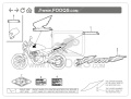 Honda CB 600 F Hornet fooqs naklejki motor stickers oem parts oryginal aufkleber autocollants