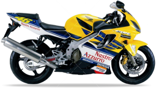 Honda CBR 600F 2002 Rossi Yellow Y163 fooqs naklejki stickers decals aufkleber adesivi adesivo autocollants