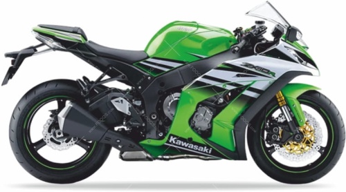 Kawasaki ZX 10R 2015 anniversary white green naklejki fooqs naklejki stickers decals aufkleber oem klistermærker klistermärken kleepsud