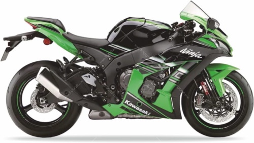 Kawasaki ZX 10R 2016 green 777 naklejki Fooqs.com