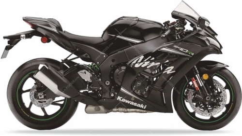 Kawasaki ZX 10RR 2017 black fooqs naklejki stickers decals aufkleber oem oryginalne parts motorcycle