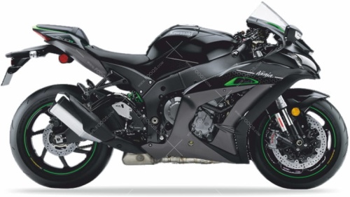 Kawasaki ZX 10R SE 2018 grey naklejki fooqs naklejki stickers decals aufkleber oem на мотоцикл motorkerékpár matricák