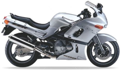 Kawasaki ZZR 600 2003 2005 Silver 474 motor stickers oem parts oryginal aufkleber autocollants adesivi nalepky tal mutur naklejki