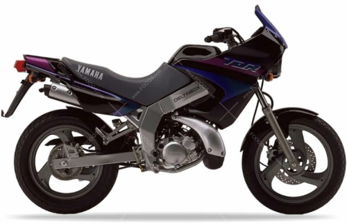 Yamaha TDR 125 1993 black fooqs naklejki stickers decals aufkleber oem autocollants moto klistermærker autocolantes