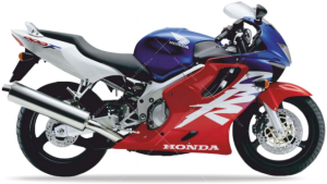 Honda CBR 600 F 2000 modrý PB215 červený nálepky