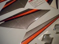 Suzuki GSXR 1000 2007 black orange fooqs motorcycle decals naklejki