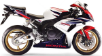 Honda CBR 1000 RR 2007 Fireblade HRC weiß NH341 aufkleber