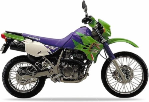 Kawasaki KLR 650 1996 green fooqs naklejki motodecals motocikla uzlīmes aufkleber adesivi
