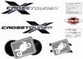 Honda VFR 1200 X Crosstourer 2012 2014 white fooqs naklejki motodecals stickers aufkleber adesivo