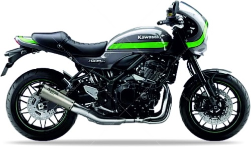 Kawasaki Z 900 RS Cafe 2019 graphite grey 45W fooqs stickers aufkleber naklejki autocollants adesivi nalepky motorstickers