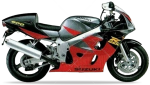 Suzuki GSX-R 600 1997 grigio 17U rosso 28V adesivi
