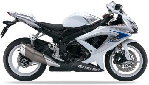 Suzuki GSX R 600 2008 White Silver YMD fooqs naklejki stickers decals aufkleber adesivi adesivo autocollants