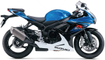 Suzuki GSX-R 600 2014 azul YSF blanco YWW pegatinas