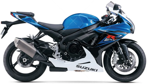 Suzuki GSX R 600 2014 Blue YSF White YWW fooqs naklejki stickers decals aufkleber adesivi adesivo autocollants