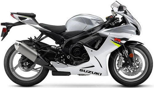 Suzuki GSX R 600 2018 Silver YMD White YWW fooqs naklejki stickers decals aufkleber adesivi adesivo autocollants