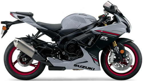 Suzuki GSX R 600 2023 Grey YUD fooqs naklejki stickers decals aufkleber adesivi adesivo autocollants