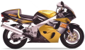 Suzuki GSX R 750 1996 1997 Yellow Z66 Brown 29F fooqs naklejki stickers decals aufkleber adesivi adesivo autocollants