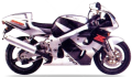 Suzuki GSX R 750 1997 Silver Gray No 2 G7V fooqs naklejki stickers decals aufkleber adesivi adesivo autocollants