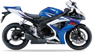 Suzuki GSX-R 750 2007 modrý YKY bílý YBD nálepky