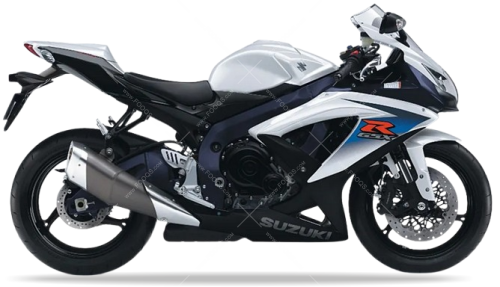 Suzuki GSX R 750 2010 White YBD Mat Blue fooqs naklejki stickers decals aufkleber adesivi adesivo autocollants