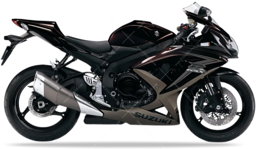 Suzuki GSX R 750 2010 Brown Mat Titanium Silver fooqs naklejki stickers decals aufkleber adesivi adesivo autocollants