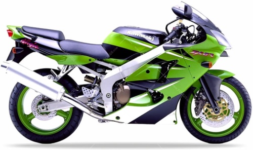 Kawasaki ZX 6R 2000 green 7F fooqs naklejki stickers decals aufkleber oem наклейки etiketler klistermærker
