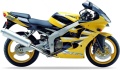 Kawasaki ZX 6R 2001 yellow 1B fooqs naklejki stickers decals aufkleber oem mootorrata kleebised stickers tal mutur adhesivos moto