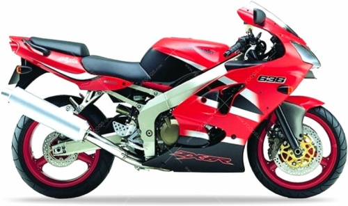 Kawasaki ZX 6R 2002 red 234 naklejki fooqs naklejki stickers decals aufkleber oem lipdukai nalepke adesivos de moto