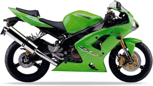 Kawasaki ZX 6R 2003 green 7F fooqs naklejki stickers decals aufkleber oem lipdukai motorrad наклейки на мотоцикл