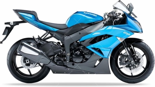 Kawasaki ZX 6R 2009 2010 blue 25V fooqs naklejki stickers decals aufkleber oem 摩托車貼紙 motocyklowy sklep lipéad