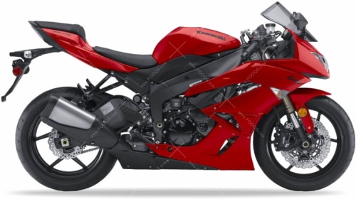 Kawasaki ZX 6R 2009 2010 red R9 fooqs naklejki motostickers adesivi autocollants