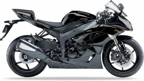 Kawasaki ZX 6R 2009 2010 black 660 fooqs naklejki stickers decals aufkleber oem наклейки adhesivos moto etiqute