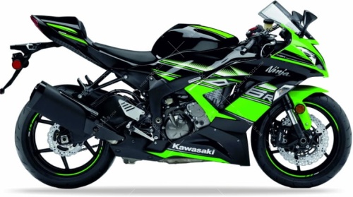 Kawasaki ZX 6R 2016 green fooqs naklejki stickers decals aufkleber oem наклейки lipdukai stickers tal mutur