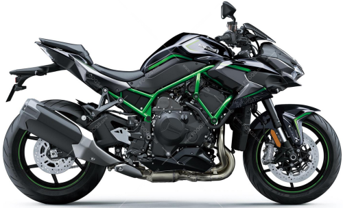 Kawasaki Z 1000 H2 2020 black green fooqs stickers aufkleber naklejki autocollants adesivi motorstickers