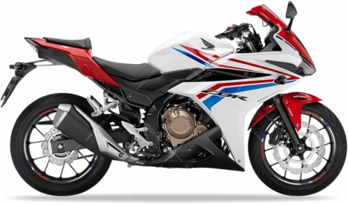 Honda CBR 500R 2016 2017 white red NH196 fooqs naklejki decals aufkleber oem autocolantes motocyklowy sklep