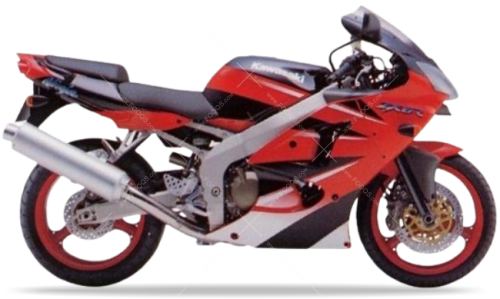 Kawasaki ZX 6R 2000 red H1 fooqs naklejki stickers decals aufkleber oem наклейки etiketler klistermærker