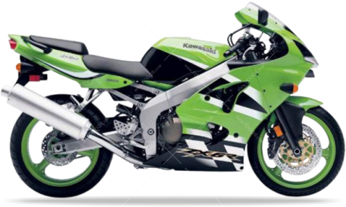 Kawasaki ZX 6R 2002 green 7F naklejki fooqs naklejki stickers decals aufkleber oem nálepky autocollants moto etiketler