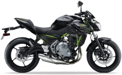 Kawasaki Z 650 2019 Metallic Black 739 motor stickers oem parts oryginal aufkleber autocollants adesivi nalepky tal mutur naklejki