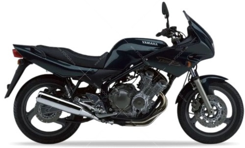 Yamaha XJ 600 s diversion 1997 1998 1999 2000 2001 2002 Dark Cyan Metallic 8 motor stickers oem parts oryginal
