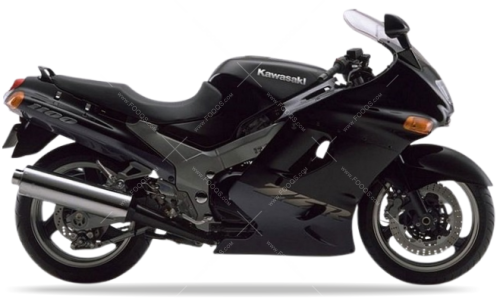 Kawasaki ZZR 1100 1998 Ebony fooqs naklejki stickers decals aufkleber adesivi adesivo autocollants