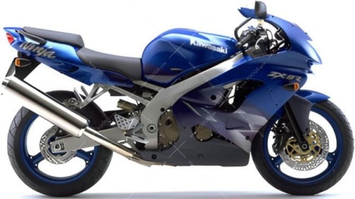 Kawasaki ZX 9R 1999 Blue E1 fooqs naklejki stickers decals aufkleber adesivi adesivo autocollants