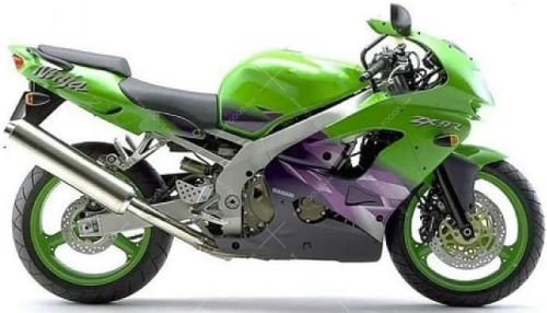 Kawasaki ZX 9R 1999 green 7F fooqs naklejki stickers decals aufkleber adesivi adesivo autocollants