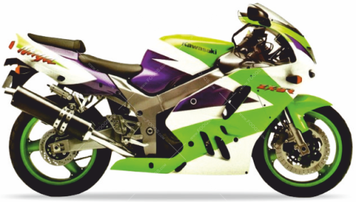 Kawasaki ZX 9R 1995 lime green black motor stickers oem parts oryginal aufkleber autocollants adesivi nalepky tal mutur naklejki